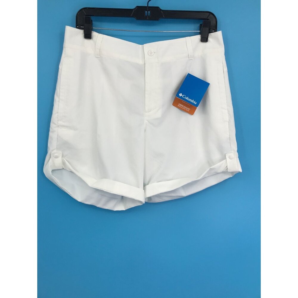 Columbia Women's Active Fit Omni Shade SPF 50+ Short White Size 10 NEW